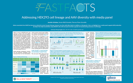 Addressing HEK293 cell lineage and AAV diversity with media panel
