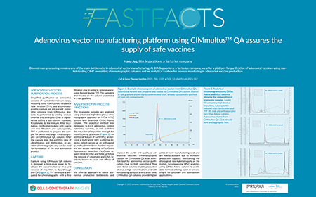 Adenovirus vector manufacturing platform using CIMmultus™️ QA assures the supply of safe vaccines